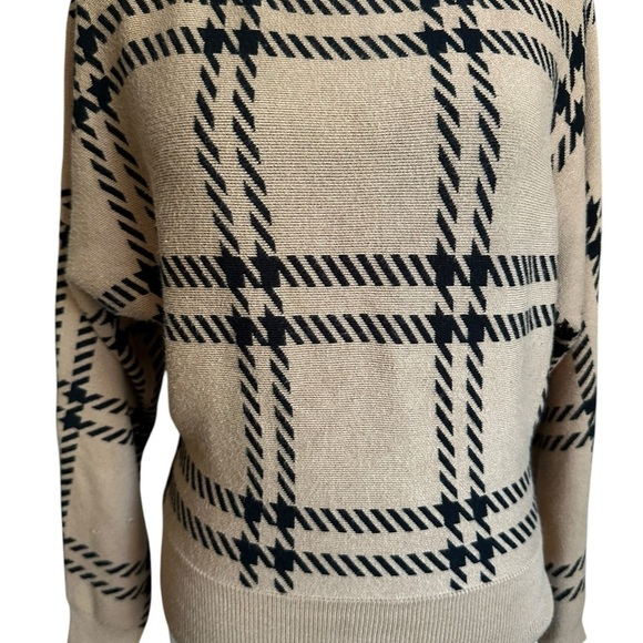 Express Women's Size SP Sweater Top Long Sleeve Striped Brown/black - Picture 8 of 16